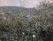 Claude Monet Vetheuil,Les Pruniers en Fleurs oil painting artist